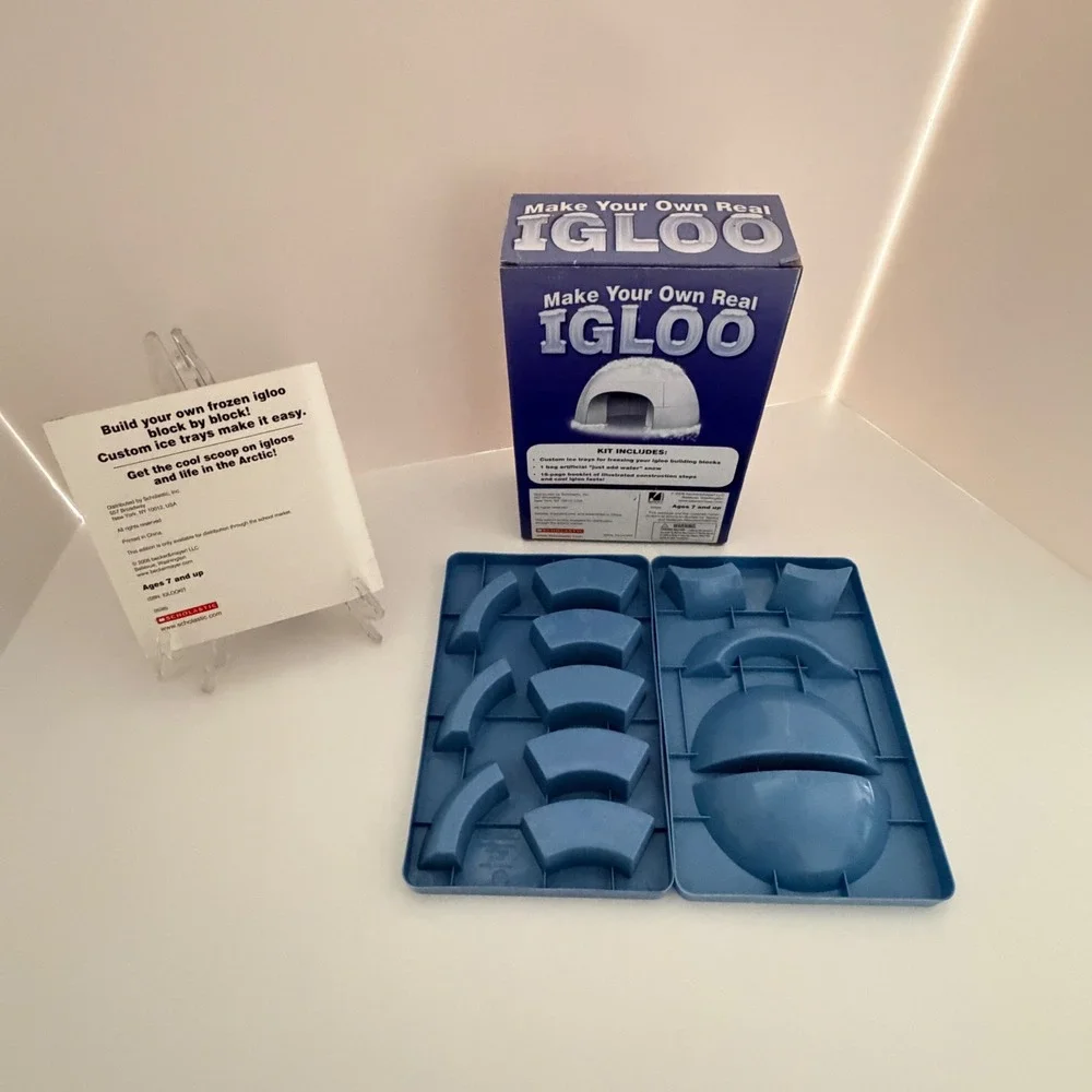 Scholastic Make Your Own Real Igloo Kit Ice Block Mold Book STEM Learning Toy